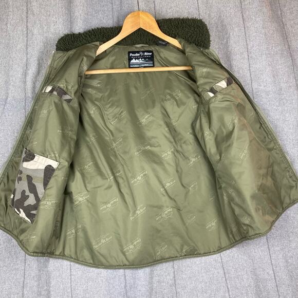 Powder River Outfitter Vest L Panhandle Slim Camo Sherpa Collar (flaw) No Hood - Picture 8 of 11